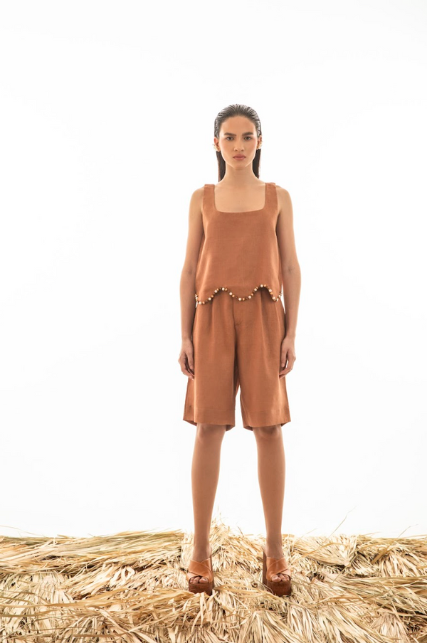 BLUSA ONDAS TERRACOTA