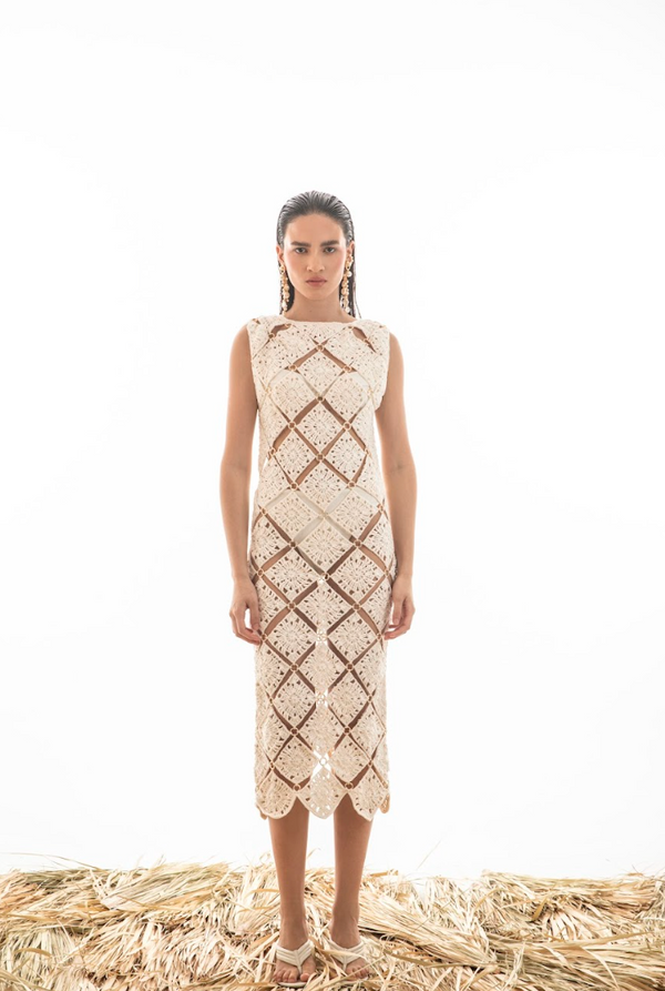 VESTIDO ARGOLA OFF WHITE