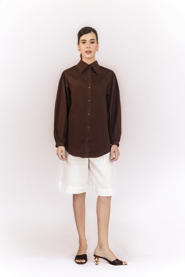 CAMISA AROMA MARROM